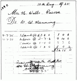 1935 docket for stock sold by W Manning to J Walls, butcher of Paeroa